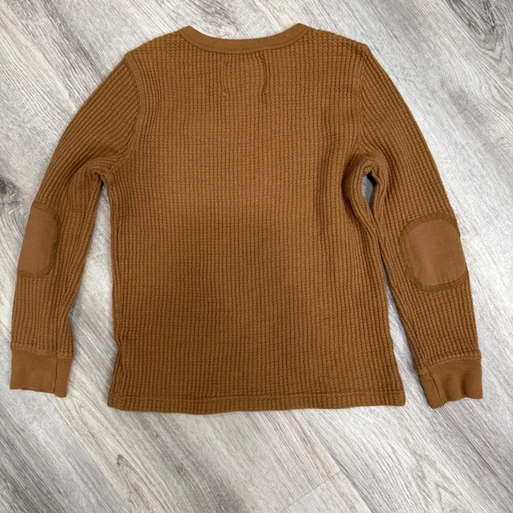 Old Navy Kids Boys Brown‎ Waffle Knit Long Sleeve Shirt Size 5T